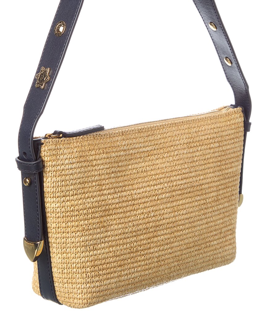 Madewell Straw Leather Sun Stud Shoulder Bag