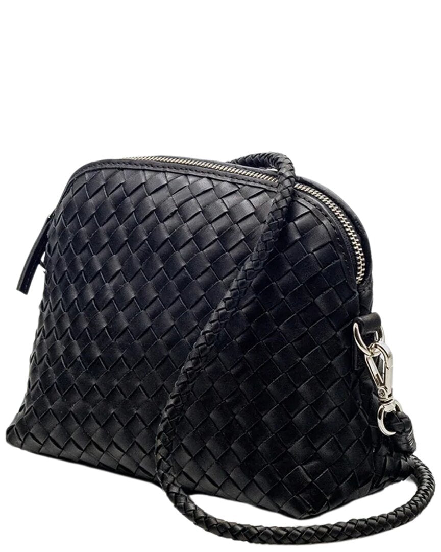 Dragon Diffusion Chunky Fellini Leather & Straw Pochette