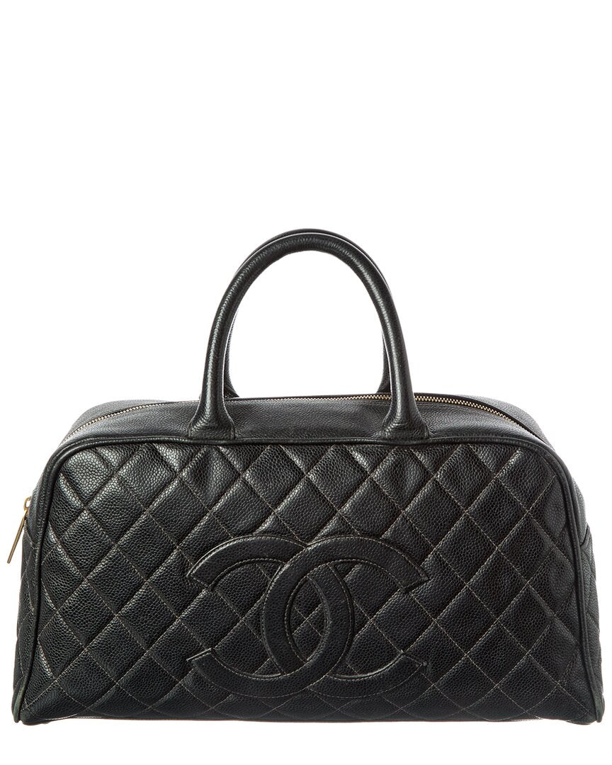 Chanel Black Caviar Leather Cambon Boston Bag Caviar (   )