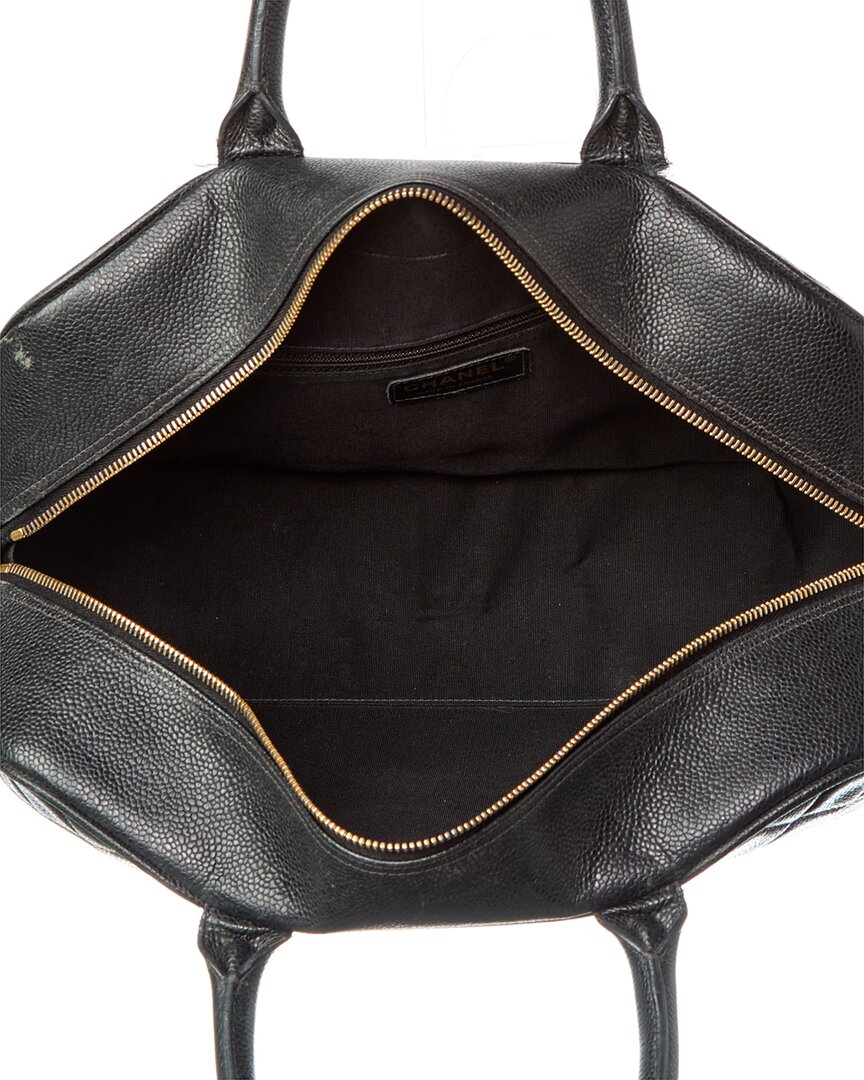 Chanel Black Caviar Leather Cambon Boston Bag Caviar (   )