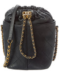 Chanel Black Caviar Lambskin Leather Caviar Bucket Drawstring Bag (