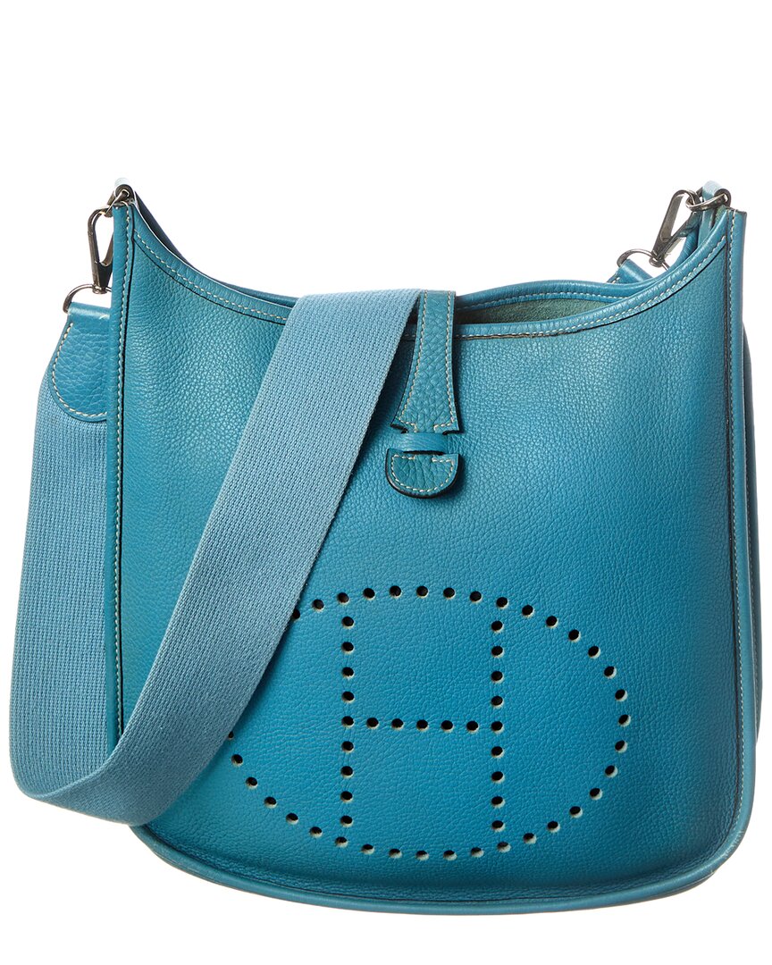 Hermès Blue Taurillon Clemence Leather Evelyne Ii (   )