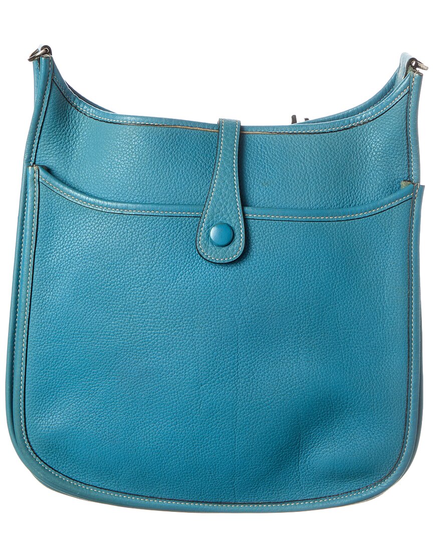 Hermès Blue Taurillon Clemence Leather Evelyne Ii (   )