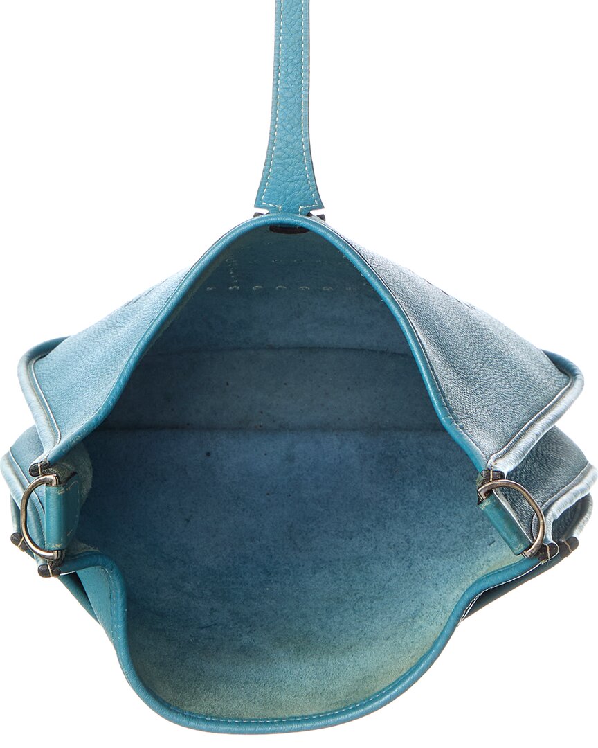Hermès Blue Taurillon Clemence Leather Evelyne Ii (   )