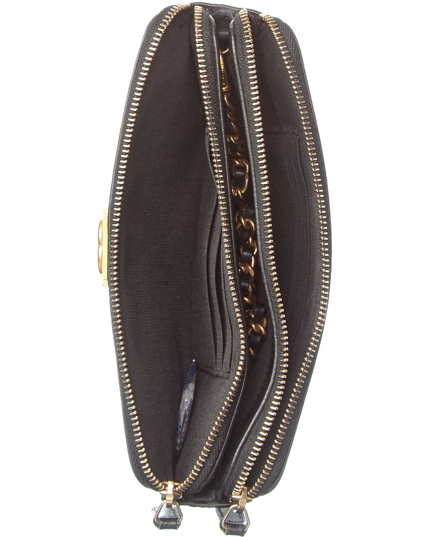 Chanel Black Lambskin Leather Quilted Small Boy Clutch With Chain (