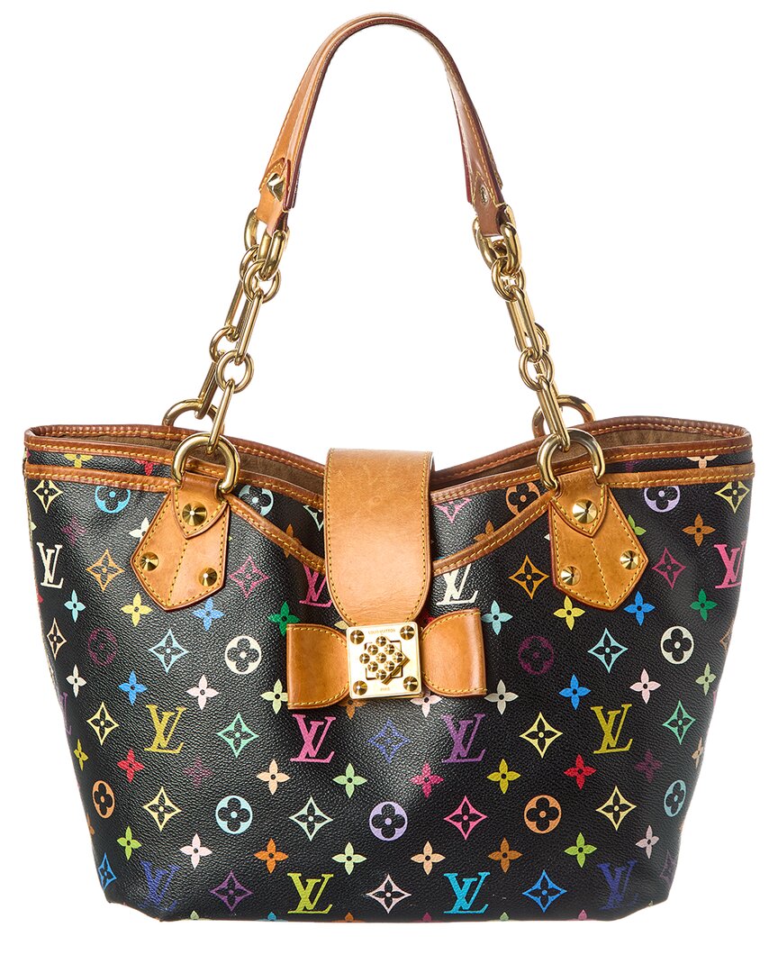 Louis Vuitton Black Monogram Multicolor Coated Canvas Annie Gm (  Pre-