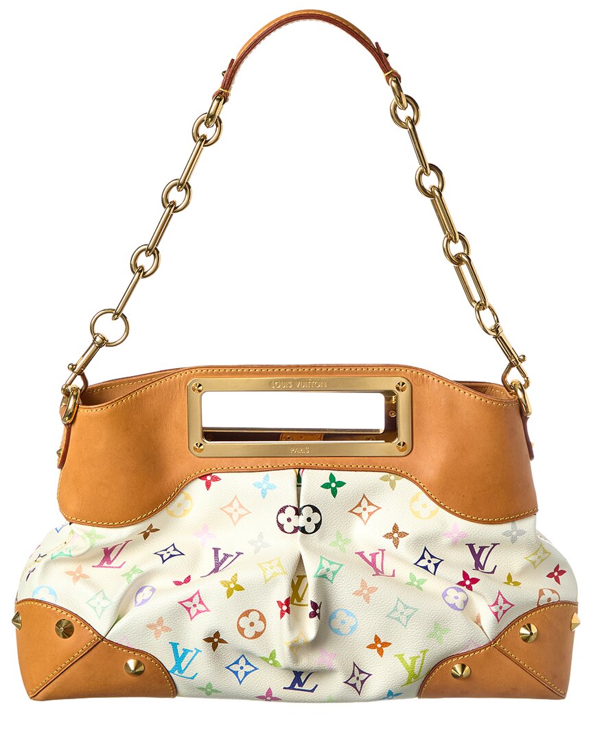 Louis Vuitton White Monogram Multicolor Coated Canvas Judy Mm (  Pre-