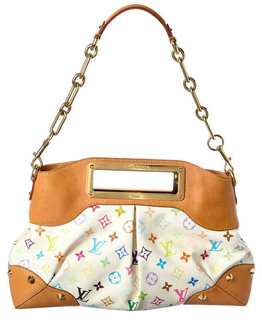 Louis Vuitton White Monogram Multicolor Coated Canvas Judy Mm (  Pre-