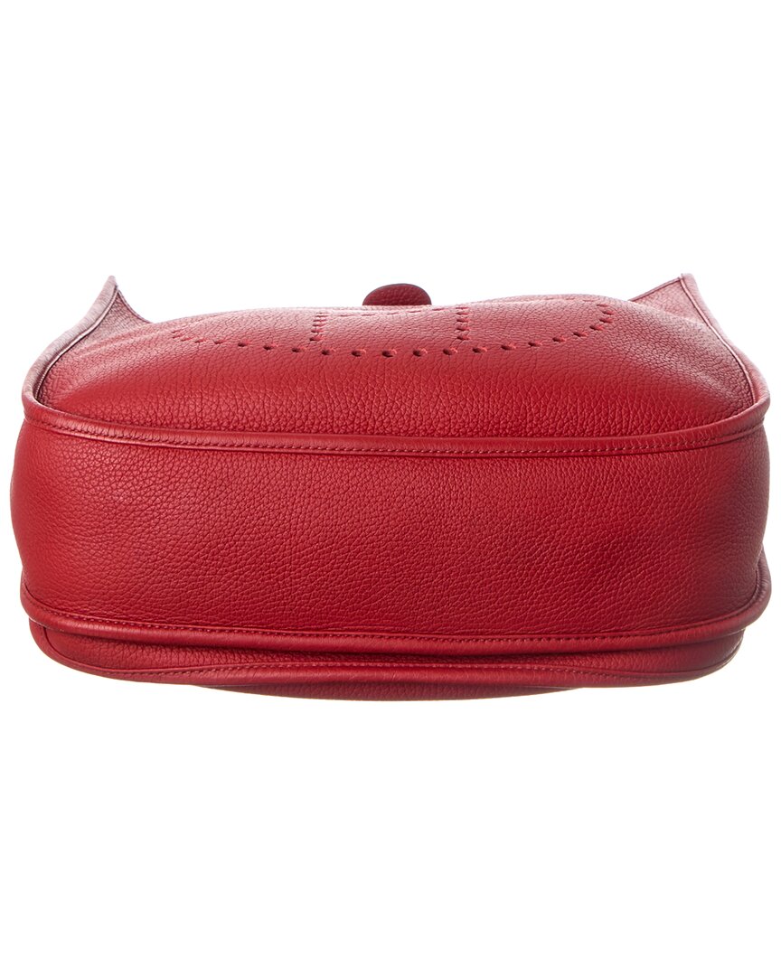 Hermès Rouge Garance Taurillon Clemence Leather Amazone Evelyne Iii Gm