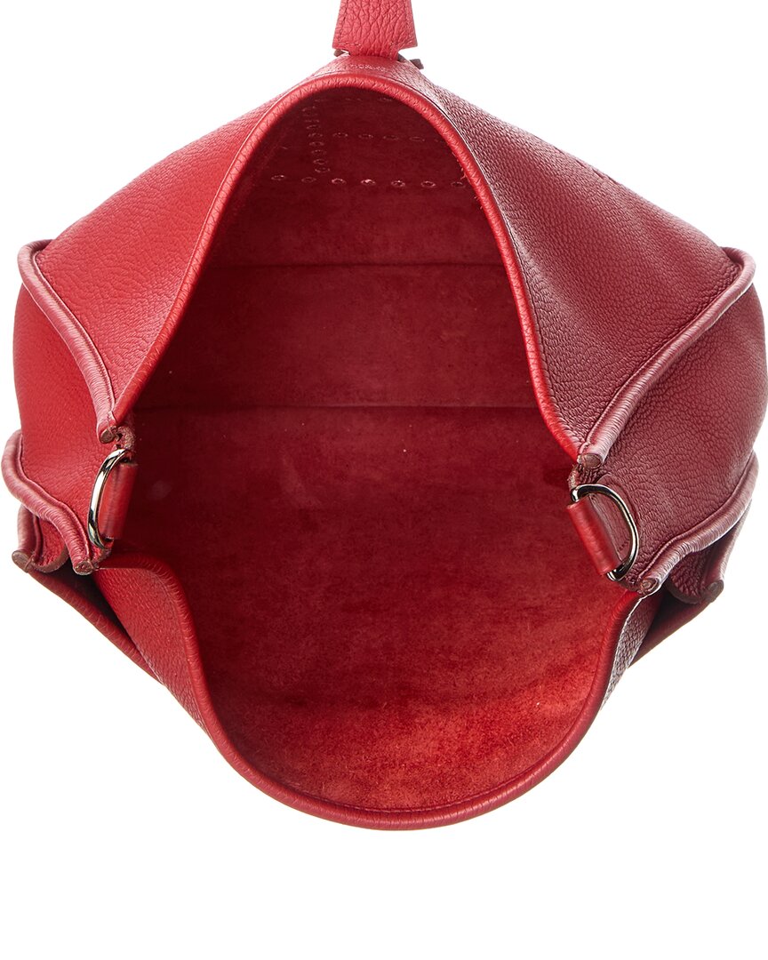 Hermès Rouge Garance Taurillon Clemence Leather Amazone Evelyne Iii Gm