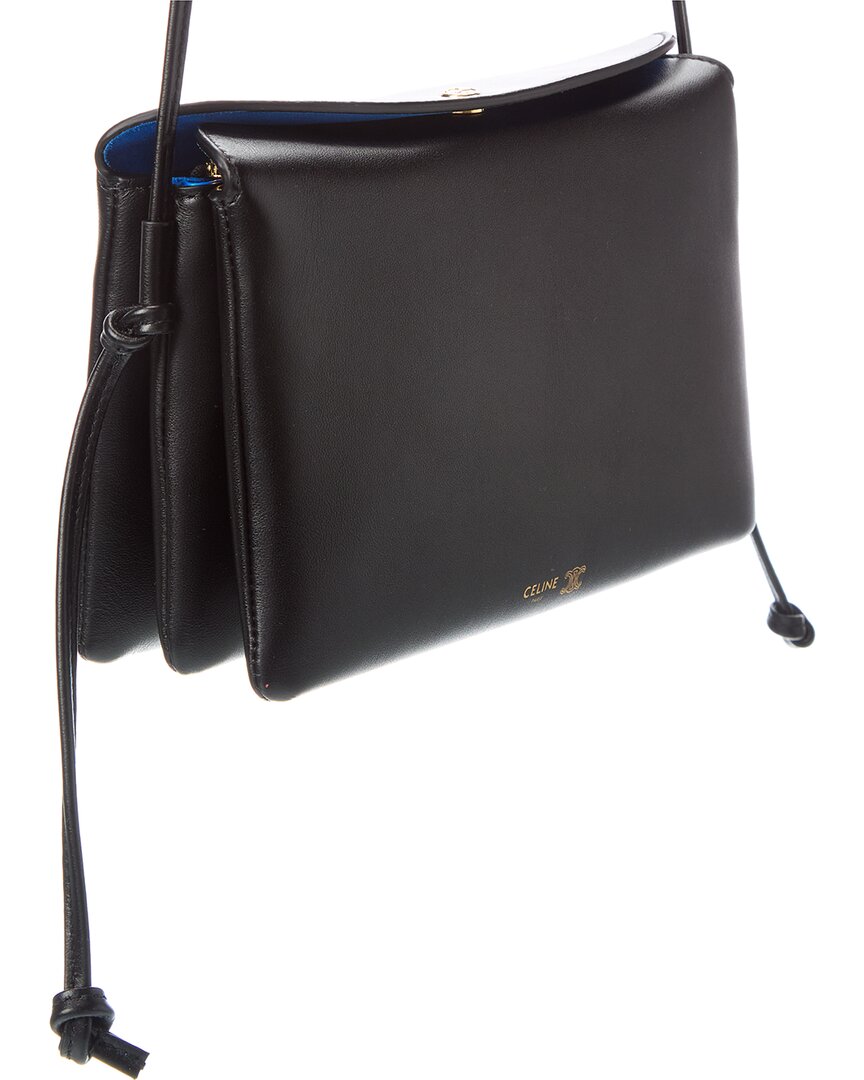 Celine Trio Flap Leather Shoulder Bag