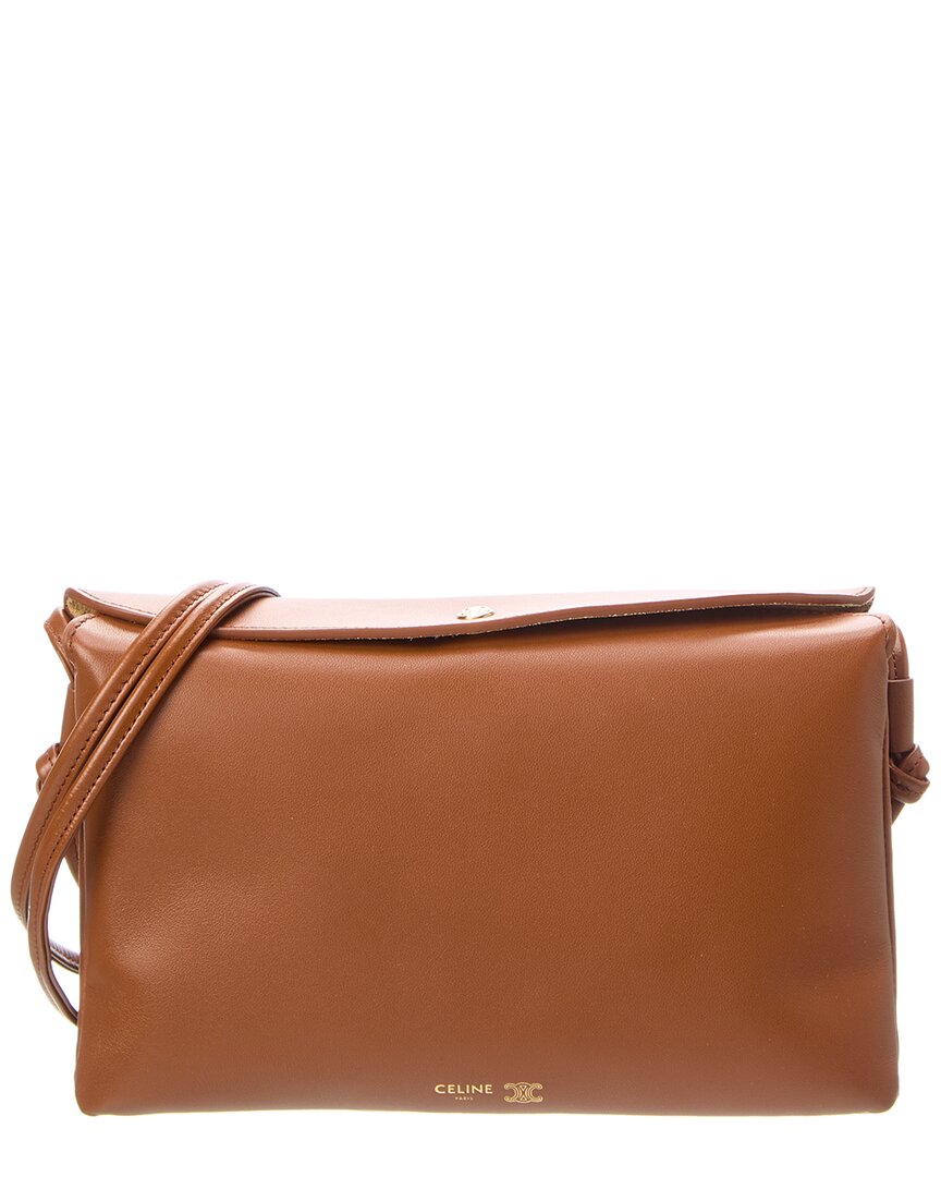Celine Trio Flap Leather Shoulder Bag