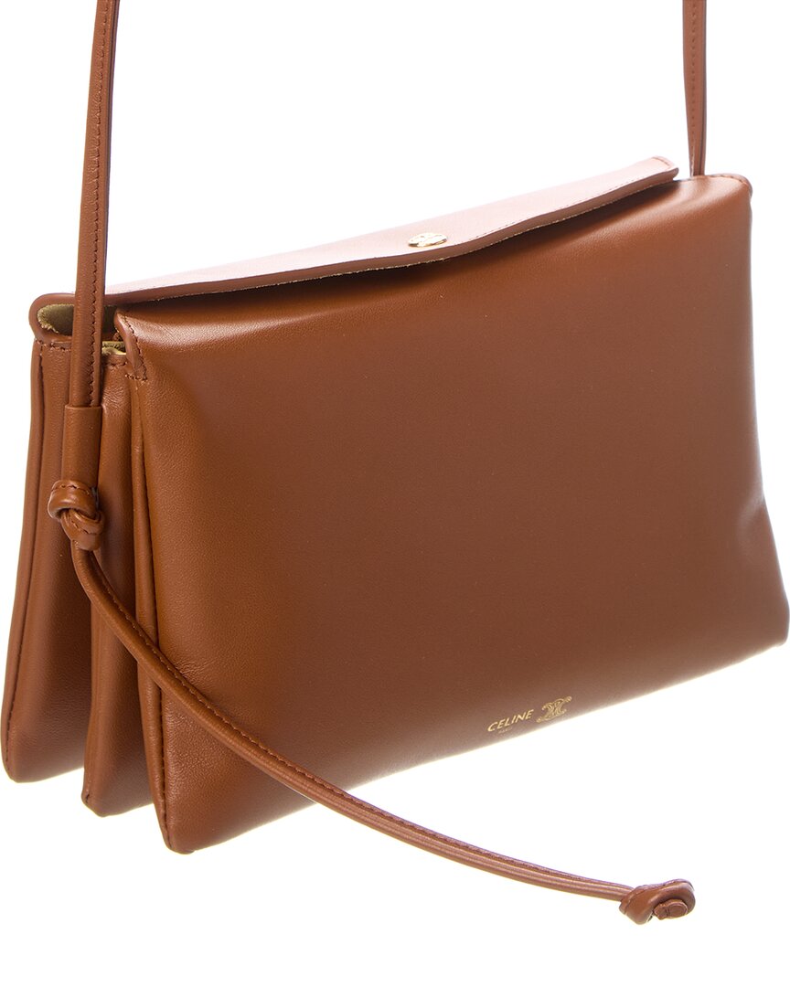 Celine Trio Flap Leather Shoulder Bag