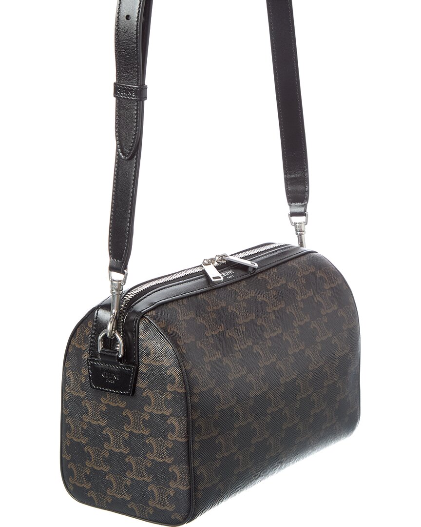 Celine Logo Leather Shoulder Bag