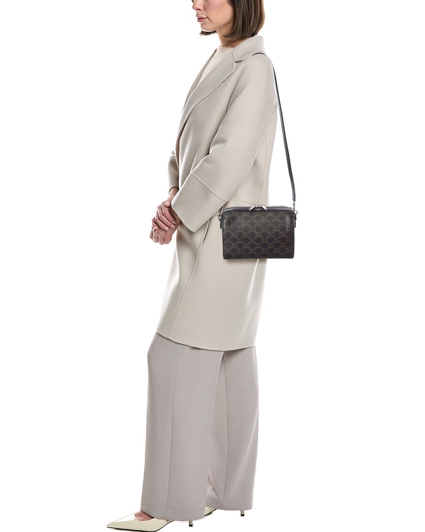Celine Logo Leather Shoulder Bag