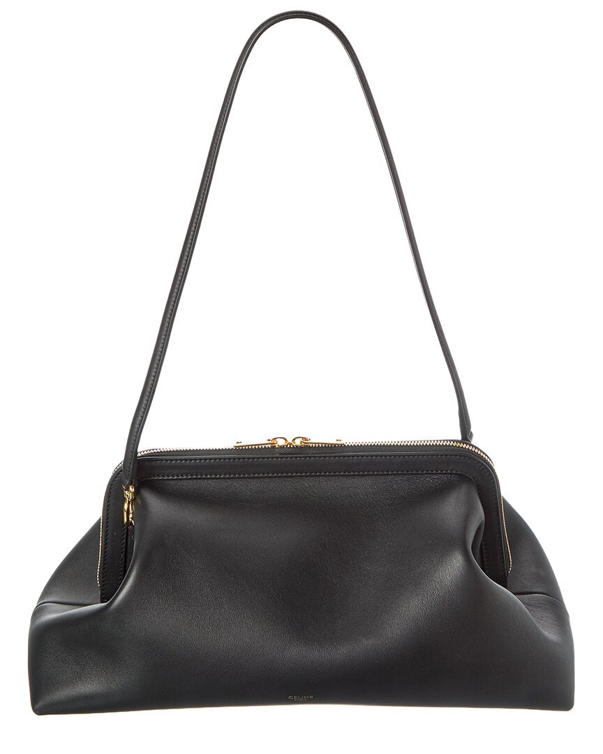 Celine Logo Leather Shoulder Bag