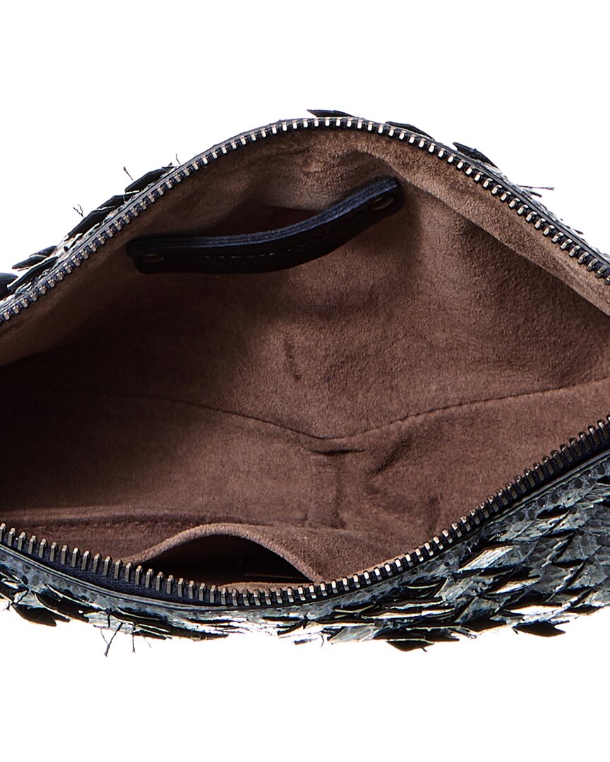 Bottega Veneta Intrecciato Snakeskin Shoulder Bag (Authentic  )