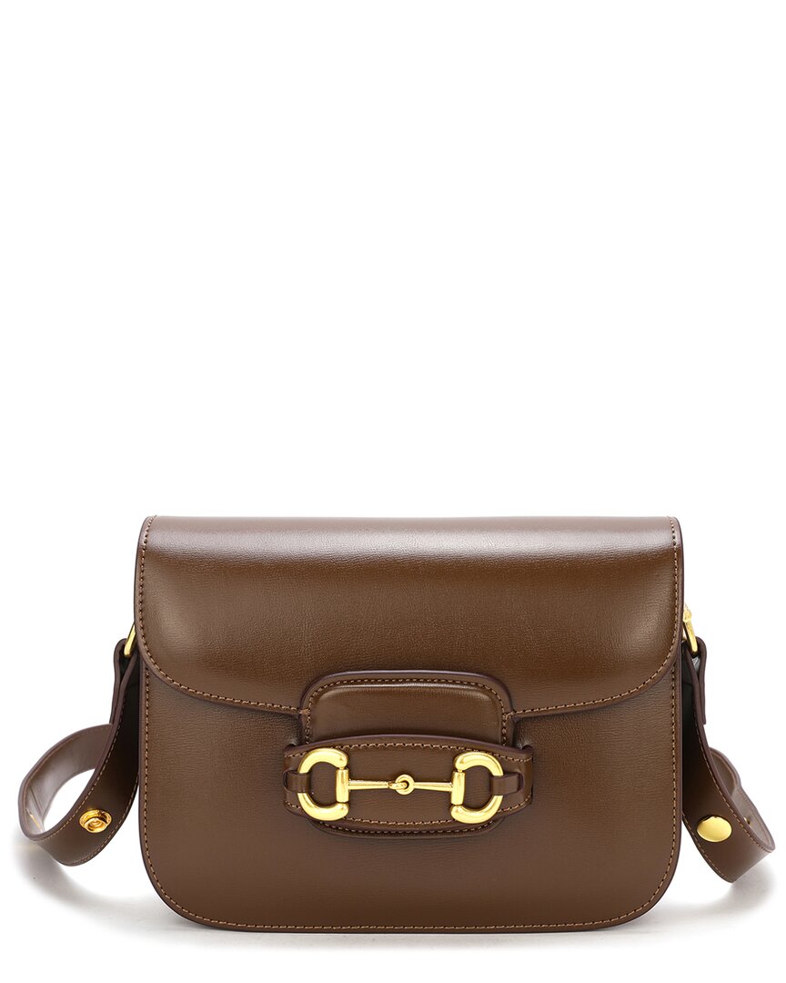 Tiffany & Fred Paris Smooth Leather Fold-Over Messenger Bag