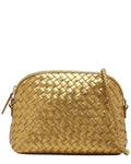 Dragon Diffusion Chunky Fellini Leather & Straw Pochette