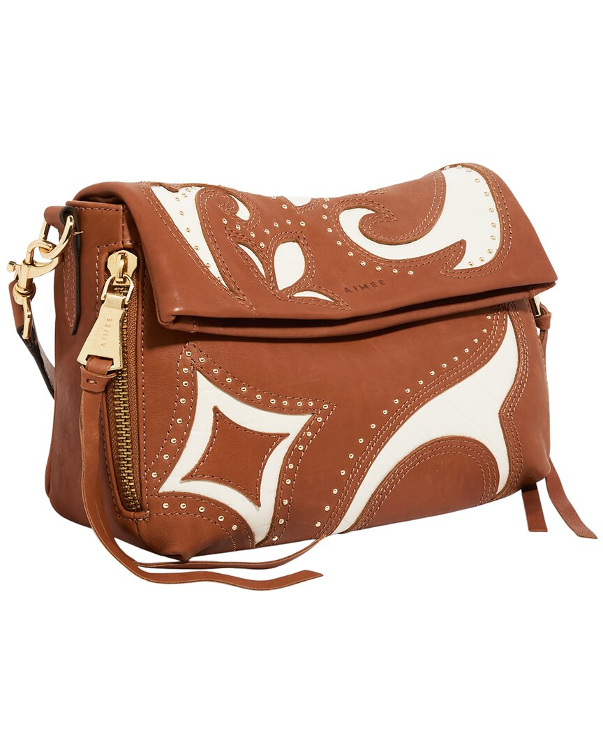 Aimee Kestenberg Bali Double Entry Leather Crossbody