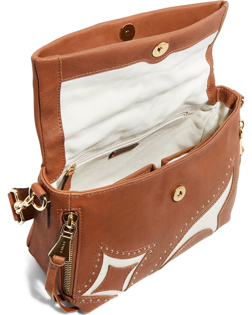 Aimee Kestenberg Bali Double Entry Leather Crossbody