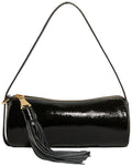 Aimee Kestenberg Onyx Hour Leather Barrel Shoulder Bag