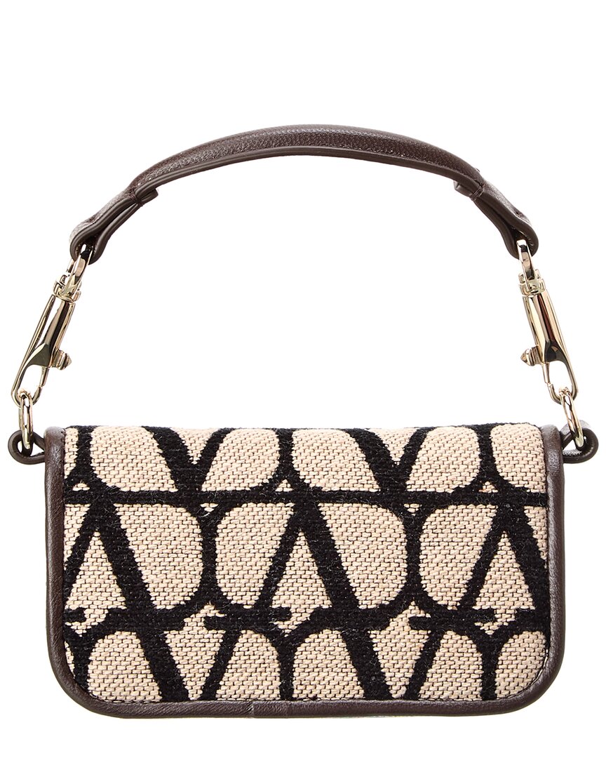 Valentino Vlogo Toile Iconographe Canvas & Leather Shoulder Bag
