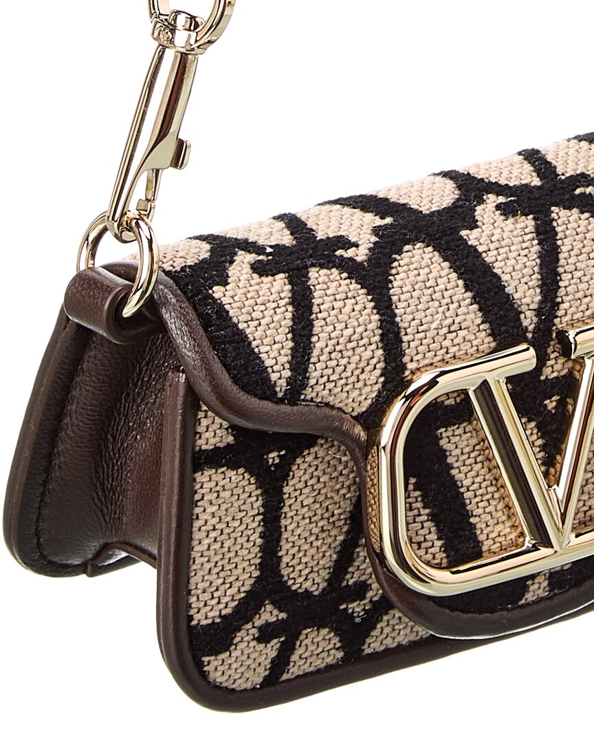 Valentino Vlogo Toile Iconographe Canvas & Leather Shoulder Bag