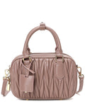 Tiffany & Fred Paris Pleated Leather Satchel