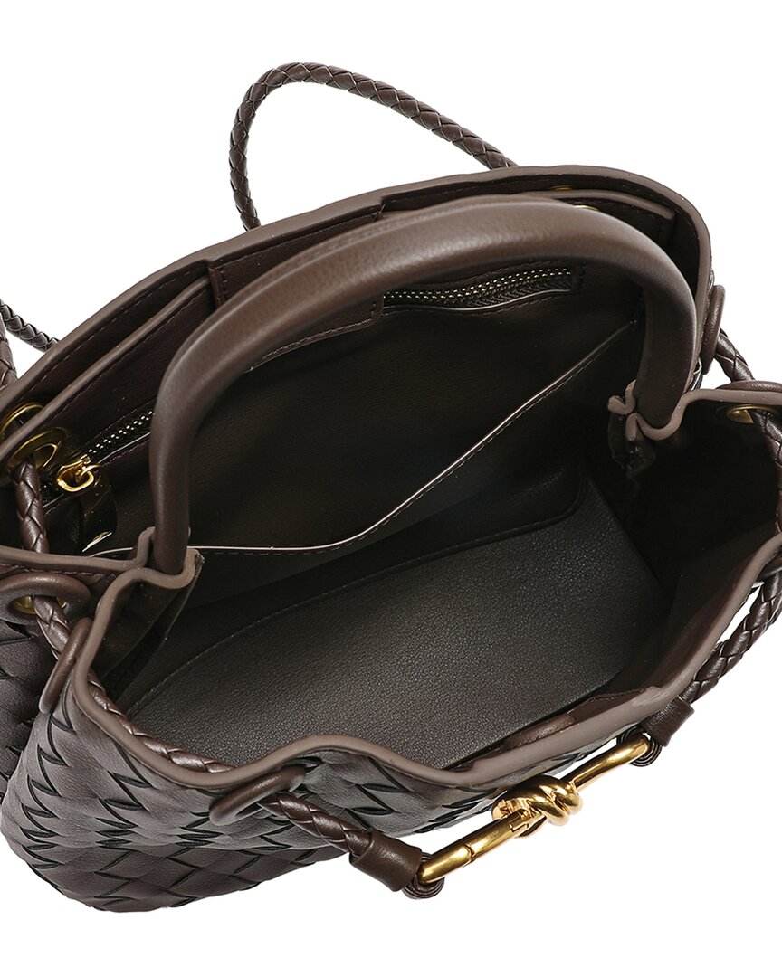 Tiffany & Fred Paris Woven Leather Top Handle Shoulder Bag