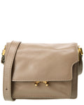Marni Trunk Mini Leather Shoulder Bag Brown Multi ONE SIZE