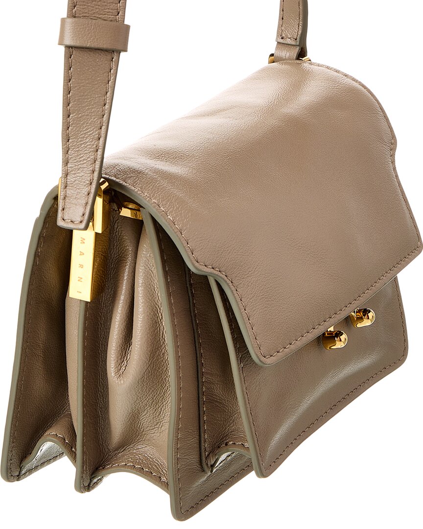 Marni Trunk Mini Leather Shoulder Bag