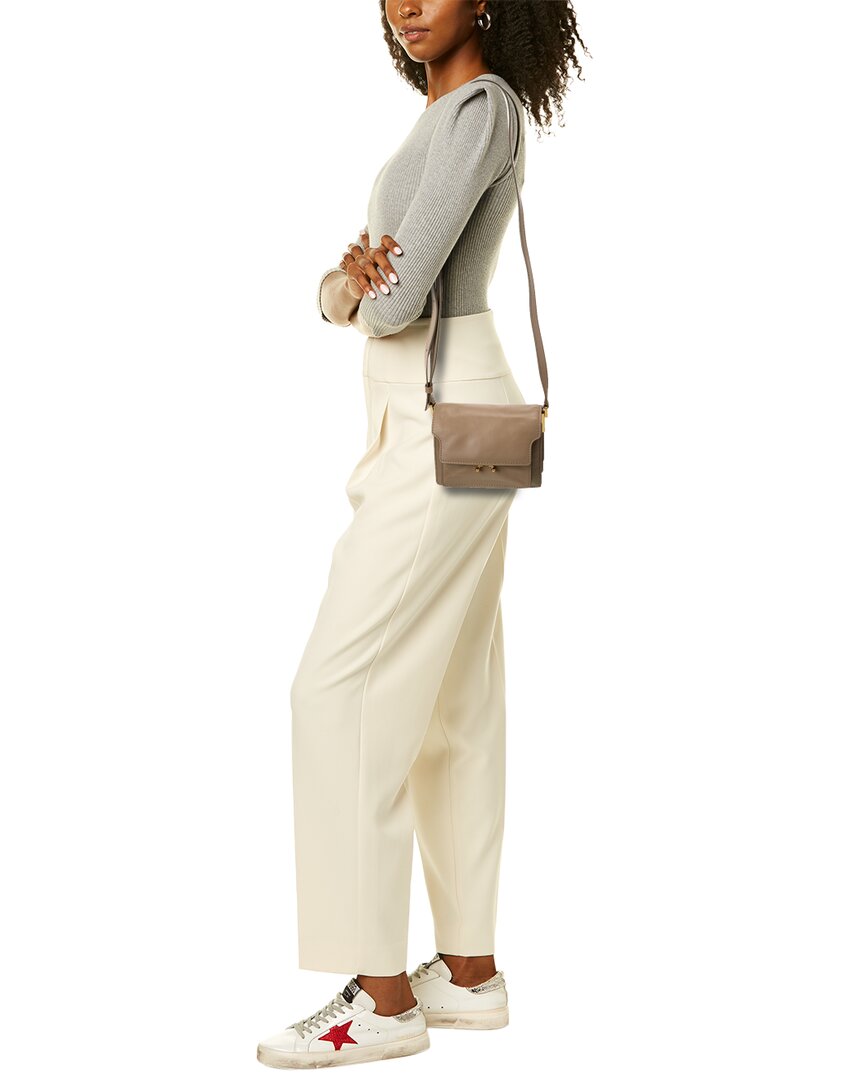 Marni Trunk Mini Leather Shoulder Bag