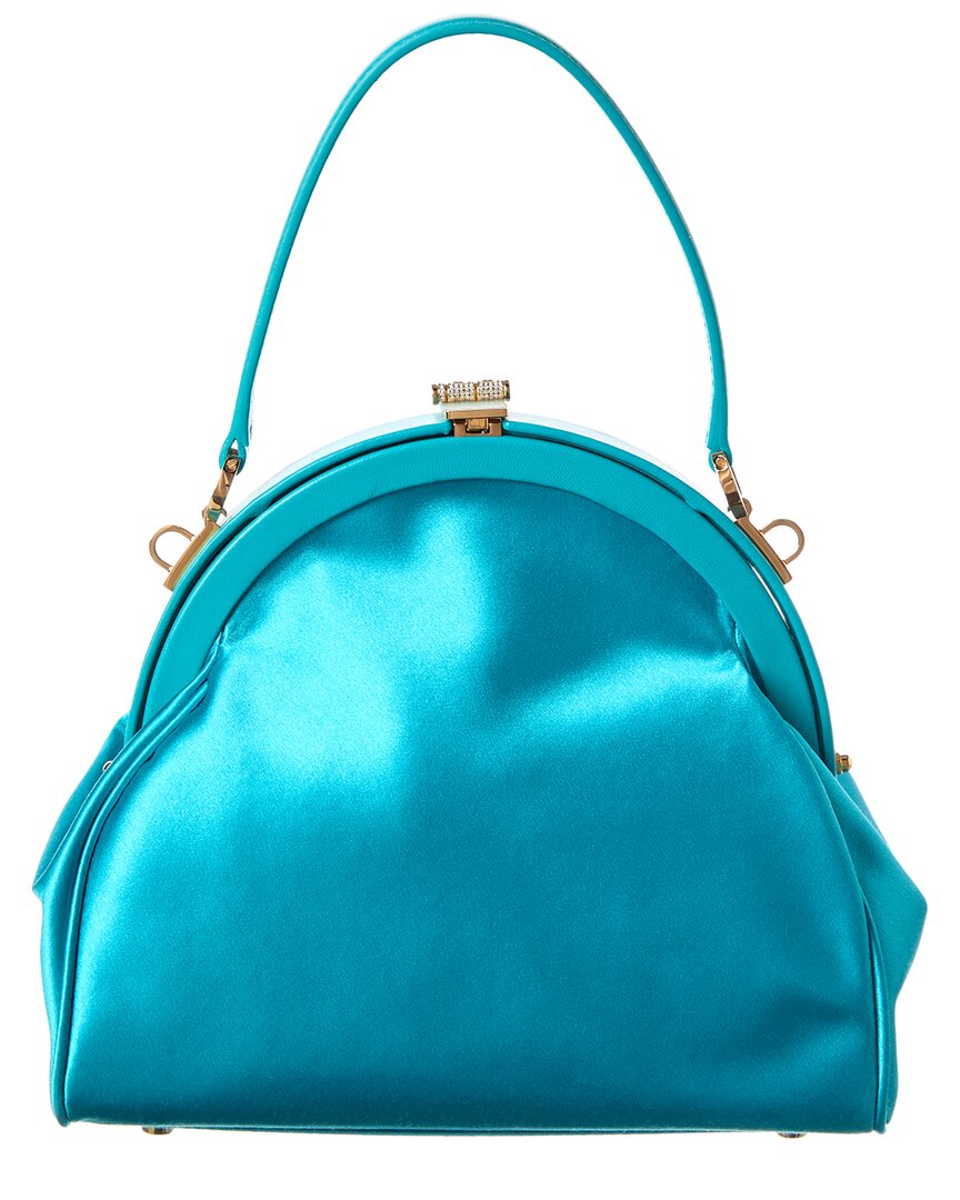 Versace Medusa 95 Satin & Leather Shoulder Bag