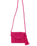 Mar Y Sol Naomi Raffia Shoulder Bag Pink ONE SIZE