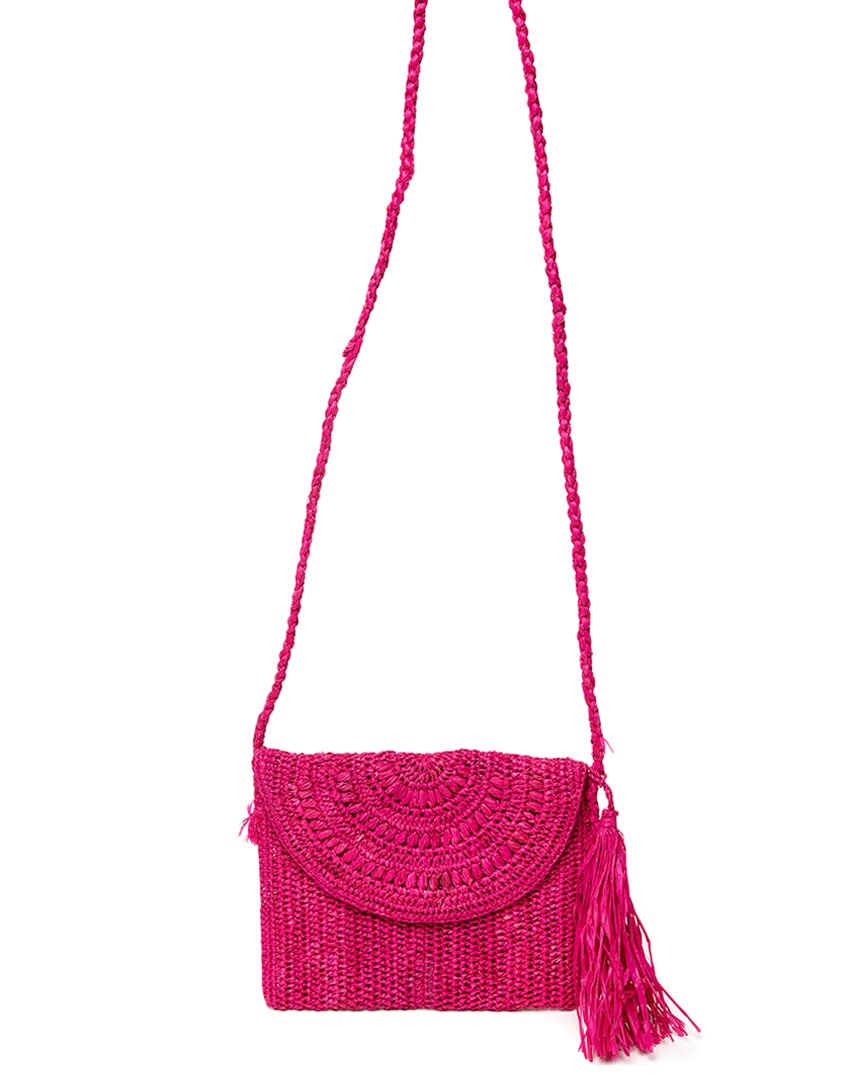 Mar Y Sol Naomi Raffia Shoulder Bag Pink ONE SIZE