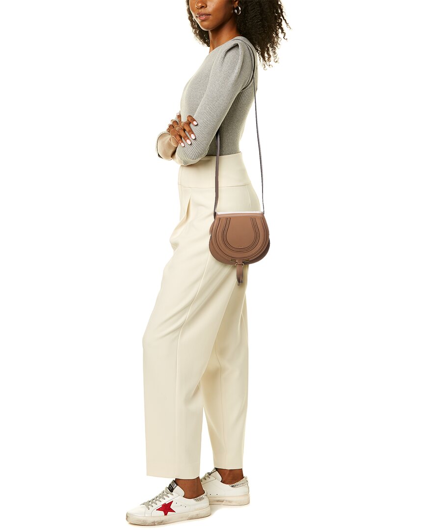 Chloé Marcie Small Leather Saddle Bag