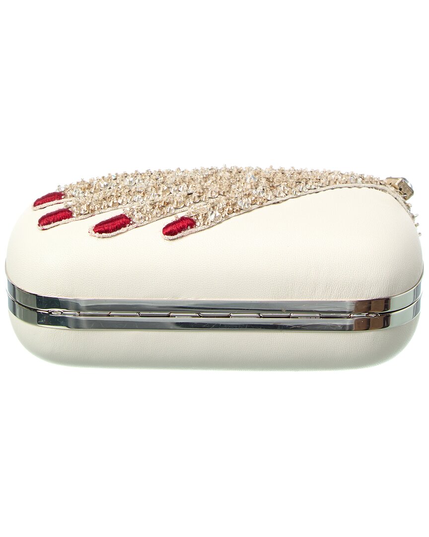 Alexander Mcqueen Embellished Hand Leather Skull Clutch (Authentic  )