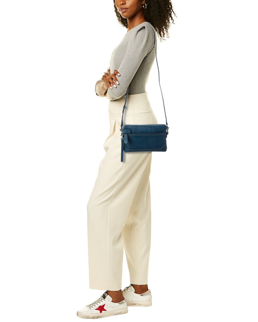 Frye Melissa Leather Crossbody, Grey