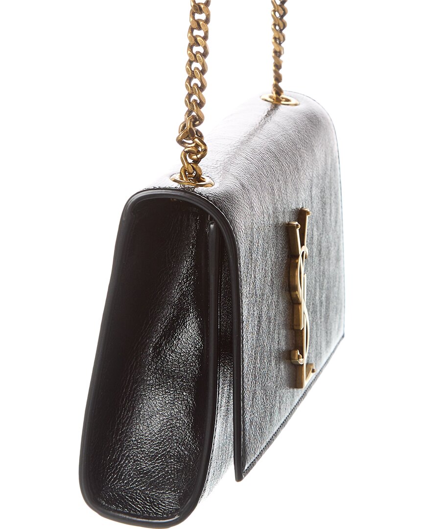 Saint Laurent Kate Small Shiny Grained Leather Shoulder Bag