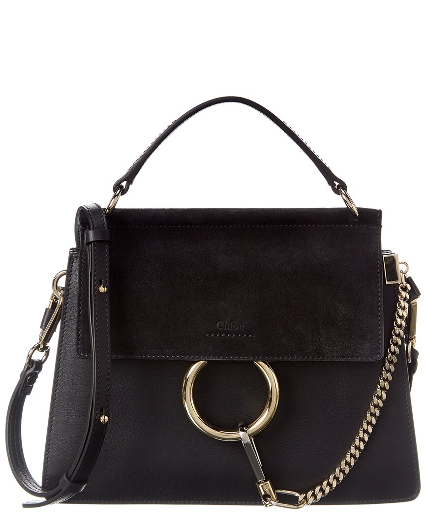 Chloé Faye Small Leather & Suede Shoulder Bag