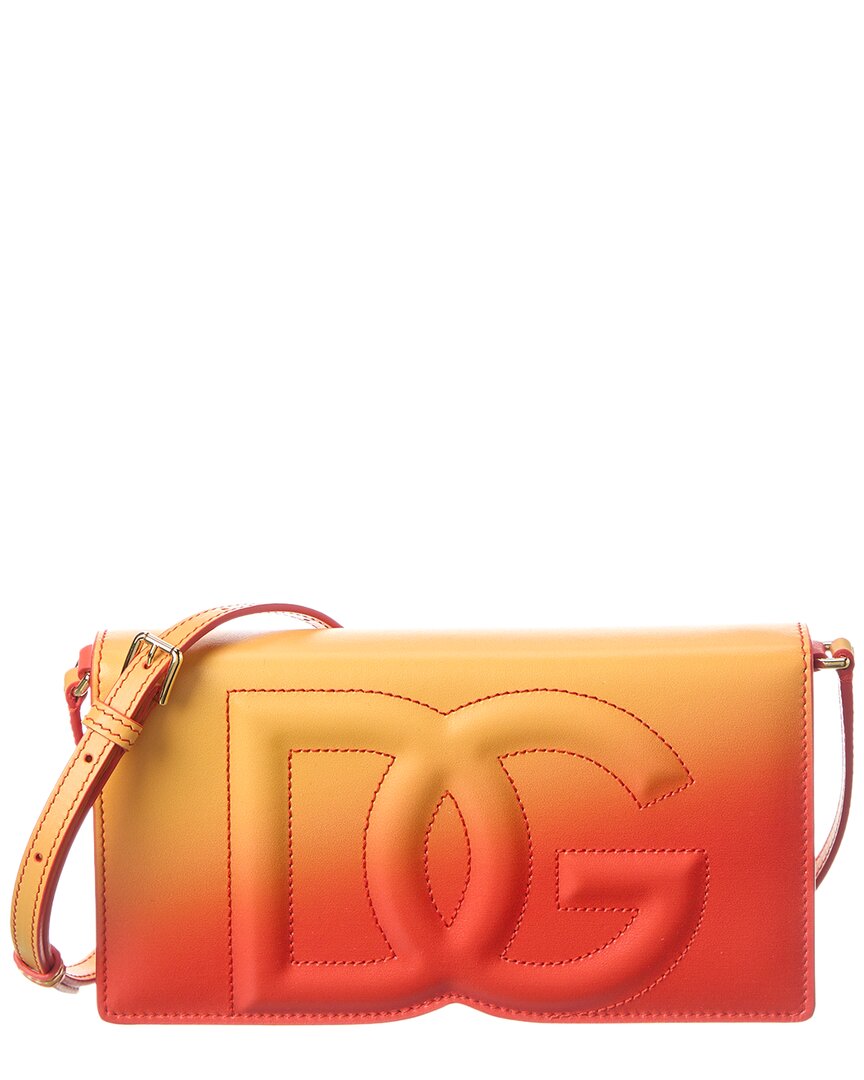 Dolce & Gabbana Dg Logo Leather Phone Bag