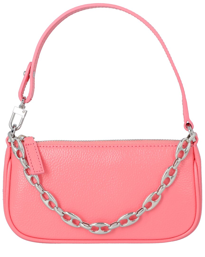 By Far Rachel Mini Leather Shoulder Bag Pink ONE SIZE