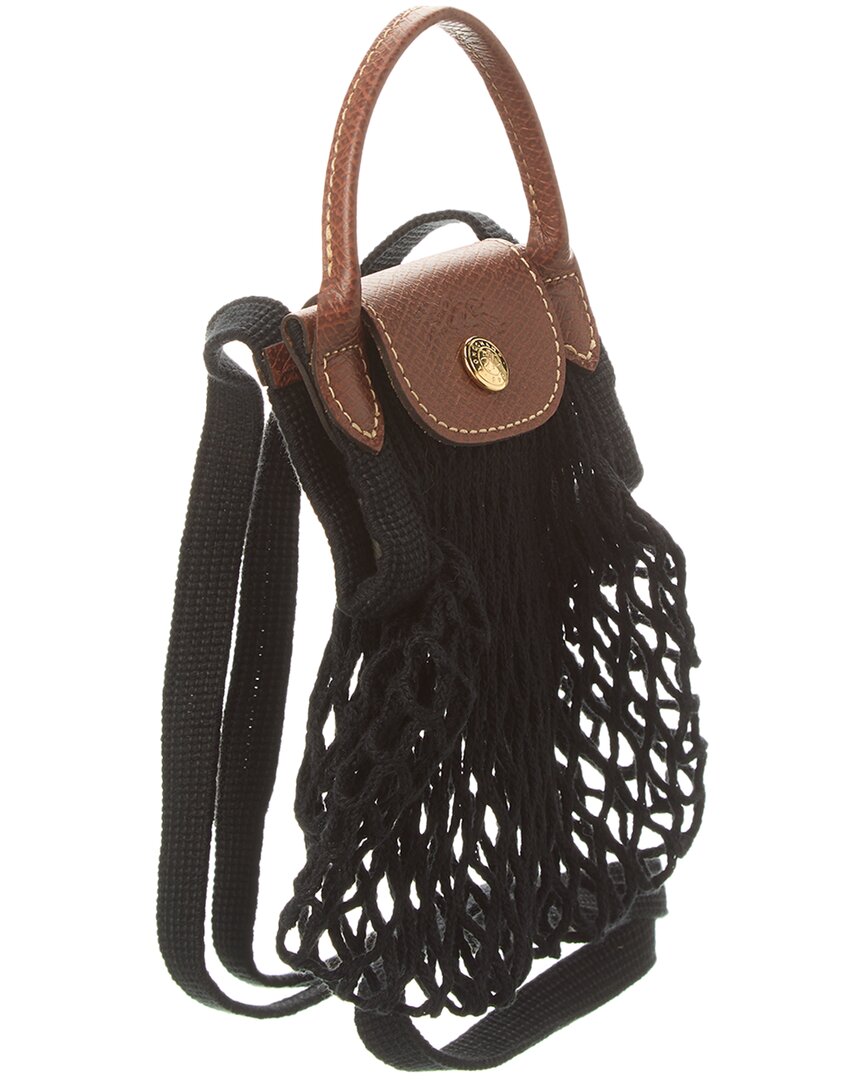 Longchamp Le Pliage Filet Extra Small Mesh Handle Bag With Strap
