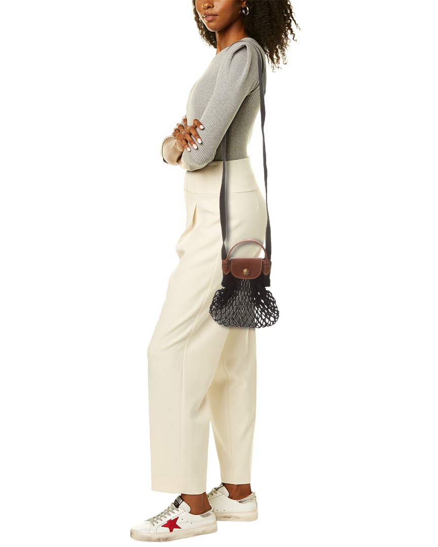 Longchamp Le Pliage Filet Extra Small Mesh Handle Bag With Strap