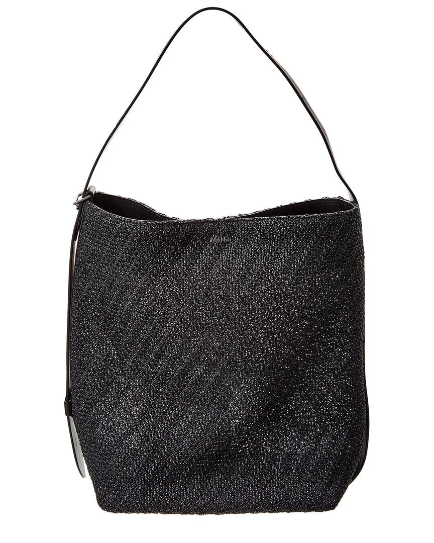 Max Mara Archetipo Medium Leather-Trim Tote Black ONE SIZE