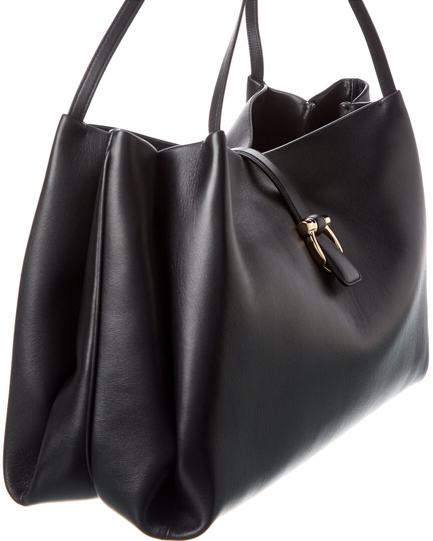 Ferragamo Medium Flap Leather Tote