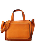 Valextra Passepartout Medium Leather Tote Orange ONE SIZE
