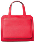 Valextra Passepartout Medium Leather Tote Red ONE SIZE