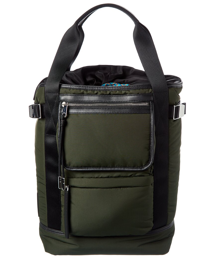 Mulberry Nylon & Leather Tote Green ONE SIZE